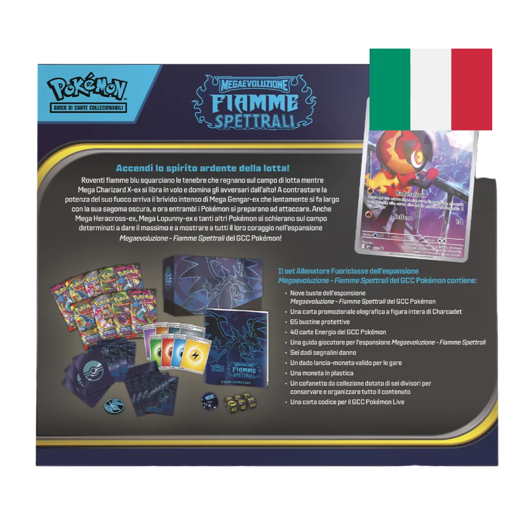 Set Allenatore Fuoriclasse Fiamme Spettrali ITA - Pokémon ETB Sigillato