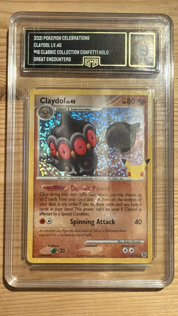 Carta Pokémon Claydol GMA 10 Classic Collection in slab
