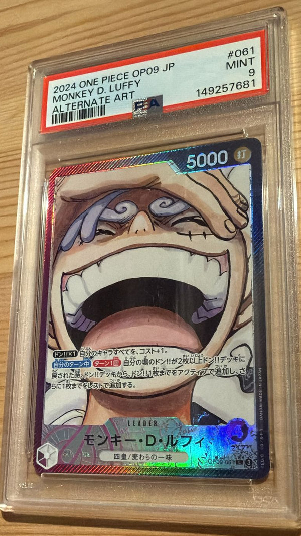 Carta gradata Monkey D. Luffy Leader Alternate Art OP09 PSA 9