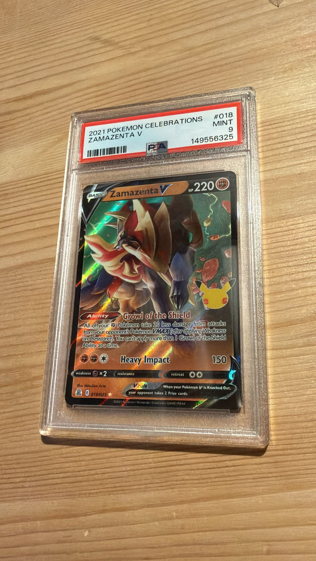 Zacian V 016 e Zamazenta V 018 PSA9 - classic collection 25th anniversary - Pokémon ENG