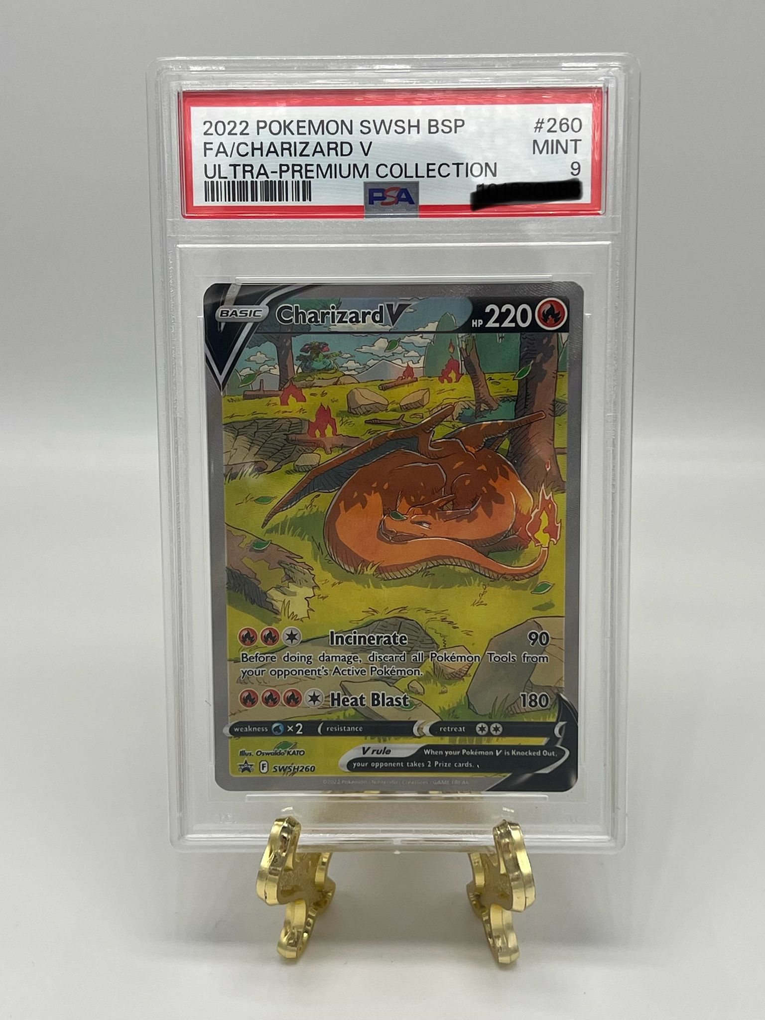 Pokemon Card - Charizard V swsh 260 Black star promo Ultra Premium Collection Sword & Shield ENG psa 9
