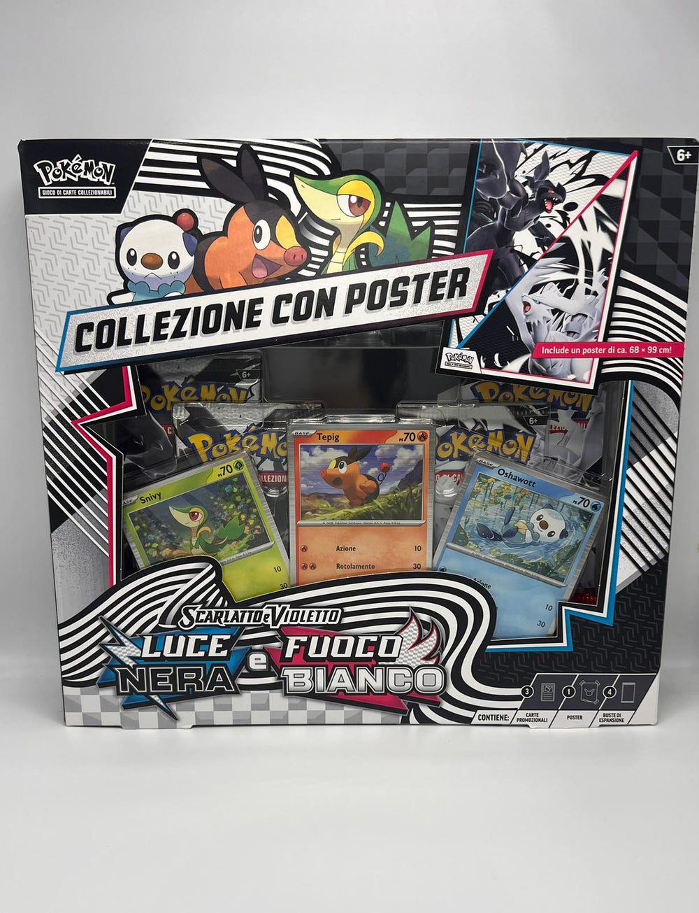 Box sigillato Collezione con Poster Luce Nera e Fuoco Bianco Pokémon ITA