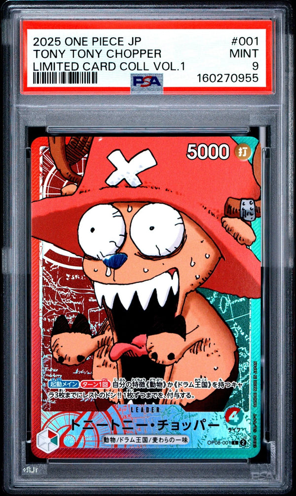 2025 ONE PIECE JAPANESE LIMITED CARD COLLECTION VOL.1 TONY TONY CHOPPER PSA 9