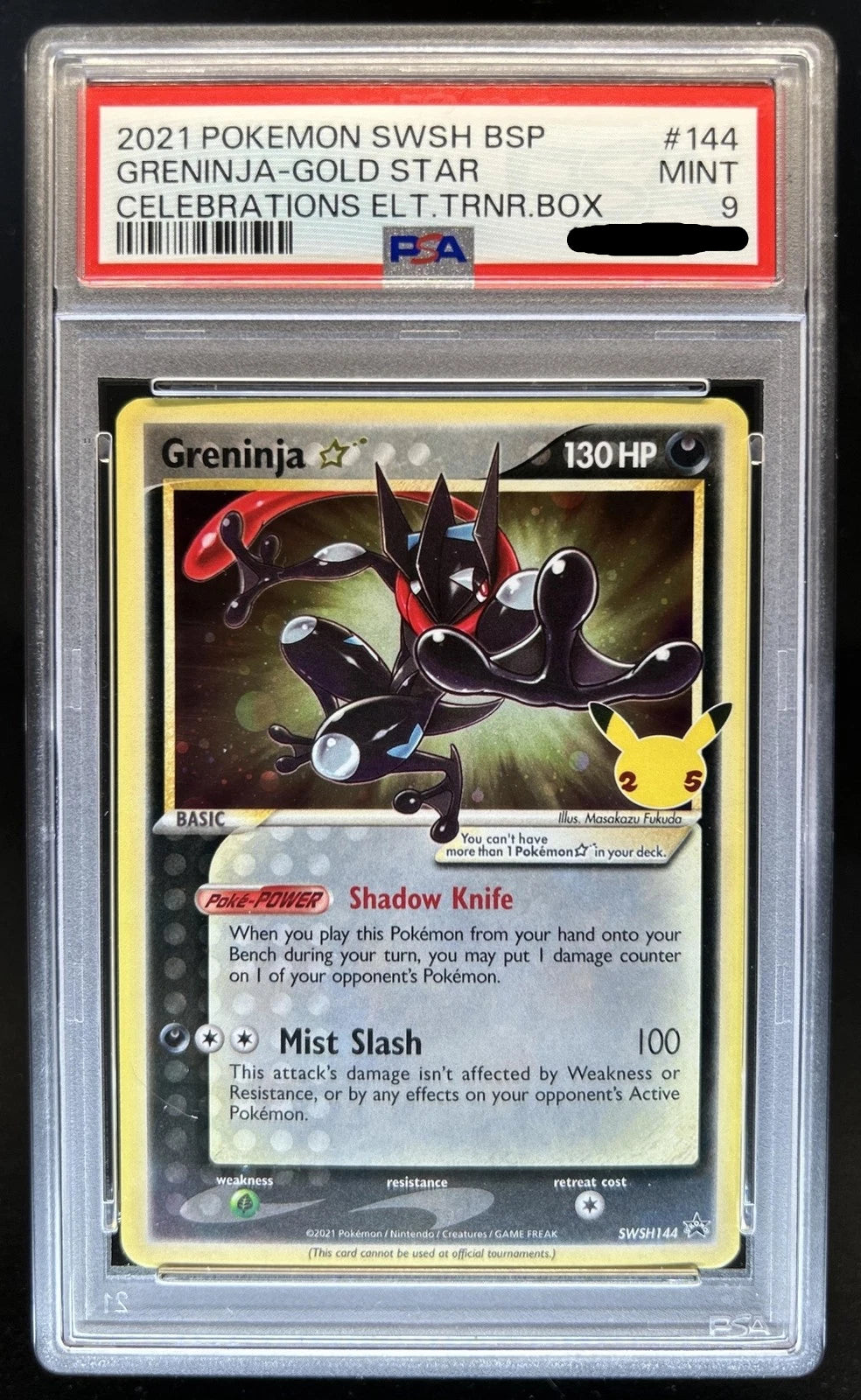 Greninja #SWSH144 PSA 9 - Sword & Shield Black Star Promo - Pokémon ENG