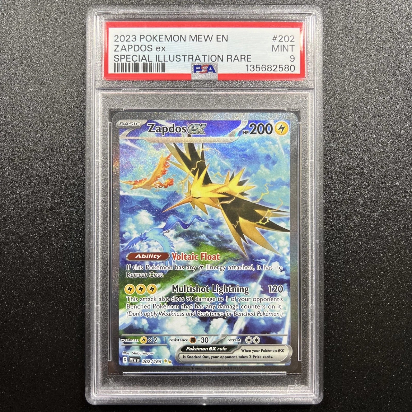 Zapdos ex 202  PSA 9 - mew en 151 - Pokémon ENG