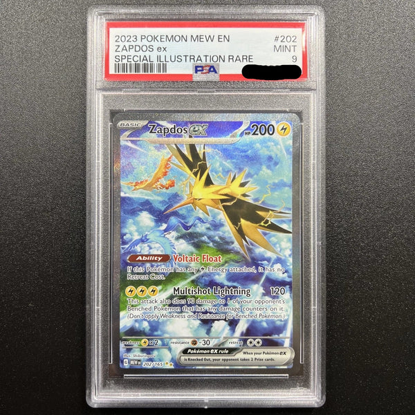 Carta gradata Zapdos ex 202 PSA 9 in slab protettiva MEW 151 ENG