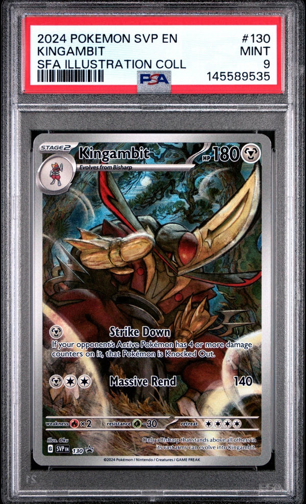Carta Kingambit 130 Black Star Promo gradata PSA 9 in slab