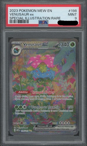 Carta Pokémon Venusaur ex 198 Special Illustration Rare PSA 9 in slab