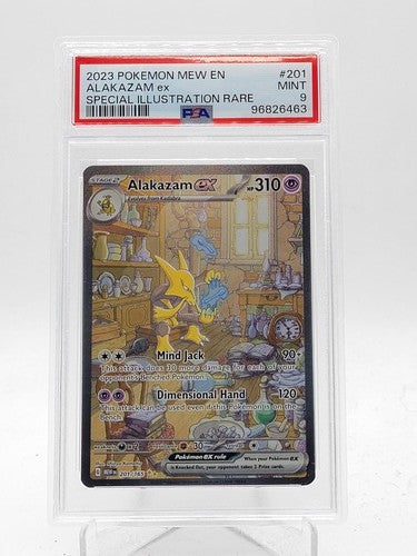 Carta giapponese Alakazam ex #201 PSA 9 in slab da Pokémon 151 JP
